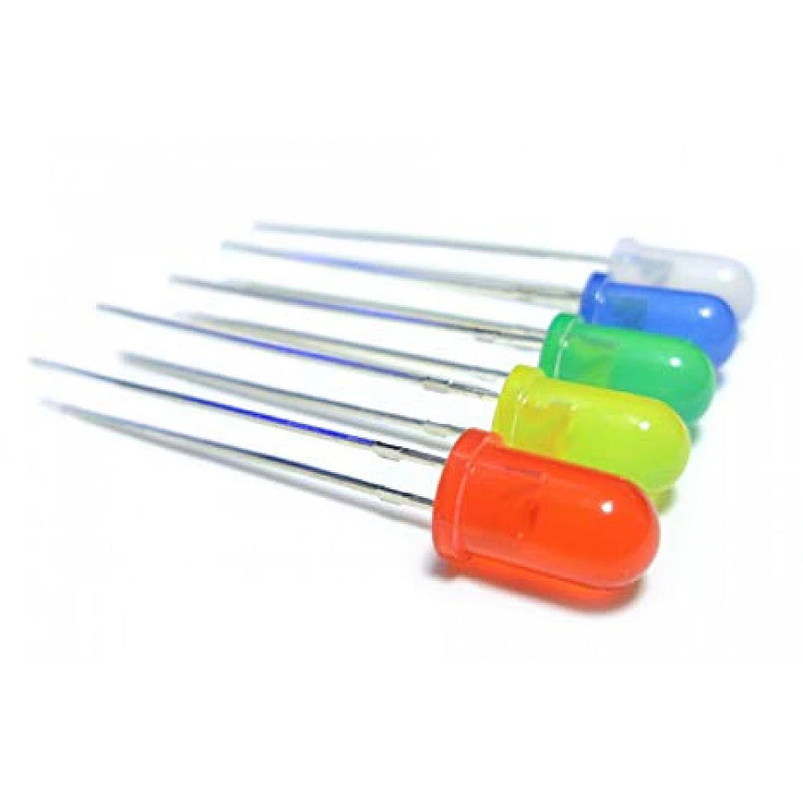 5mm LED  pack of 5 (MIXED COLORS)