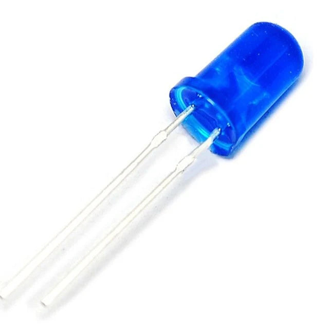 5mm LED – (Blue) Pack of 5 | Light Emitting Diode (LED) High Brightness Round LED for Arduino, DIY Electronics & Indicator Applications