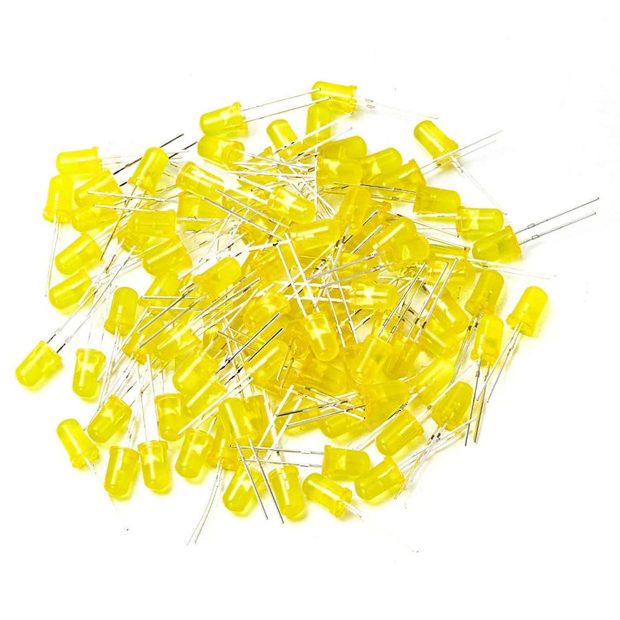 5mm LED – (Yellow) Pack of 5 | Light Emitting Diode (LED) High Brightness Round LED for Arduino, DIY Electronics & Indicator Applications