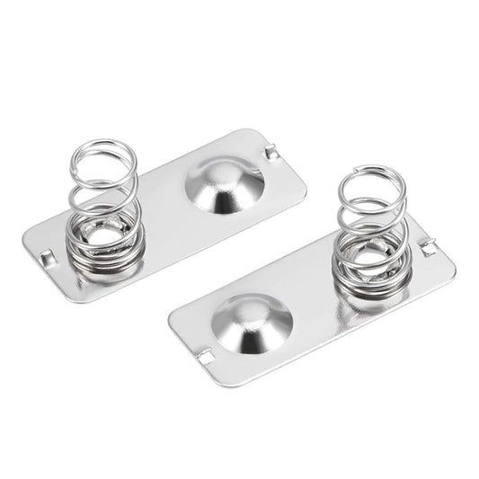 Positive & Negative Battery Spring Contacts Pair for AA & AAA Battery Holders | Metal Battery Terminal Contacts for DIY Electronics, Battery Boxes & Repair