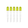 5mm LED – (Yellow) Pack of 5 | Light Emitting Diode (LED) High Brightness Round LED for Arduino, DIY Electronics & Indicator Applications