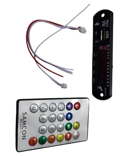 SAMCON  Bluetooth FM Audio Board with Remote USB SD AUX 5V P6 MP3 Player FM Modulator Panel
