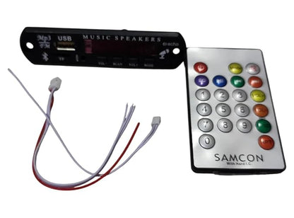 SAMCON  Bluetooth FM Audio Board with Remote USB SD AUX 5V P6 MP3 Player FM Modulator Panel
