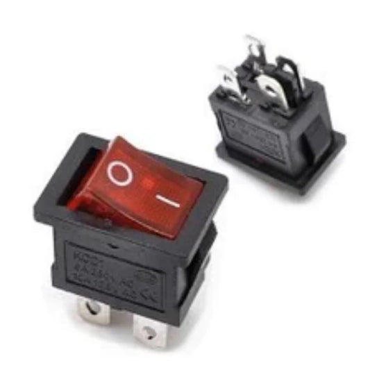 4A 250V 4 Pin ON/OFF Rocker Switch with Indicator Light | Illuminated Panel Mount Power Switch for DIY Electronics & Appliances