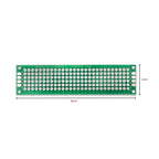 2x8cm Double Side Green Dot Board | PCB Prototype Board FR4 Universal DIY Soldering Board
