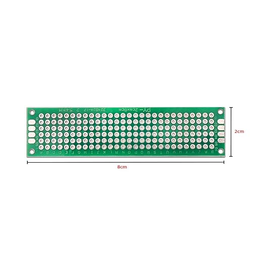 2x8cm Double Side Green Dot Board | PCB Prototype Board FR4 Universal DIY Soldering Board