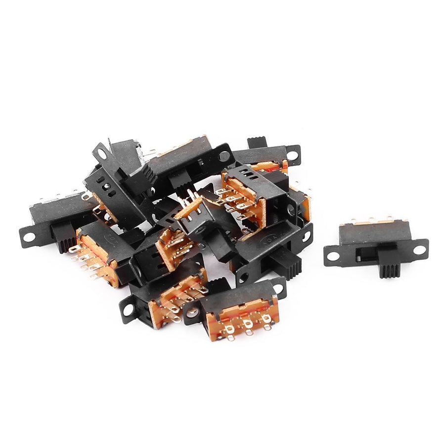6 Pin 3 Way Slide Switch | DPDT ON-ON-ON Mini PCB Mount Slide Switch for Arduino, Robotics & DIY Electronics