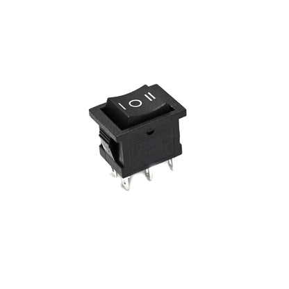 3 Way 6 Pin Rocker Switch On-Off-On | Copper Contact Panel Mount Switch for Electrical Control Panels & Appliances