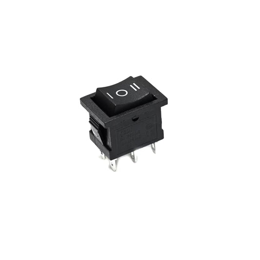 3 Way 6 Pin Rocker Switch On-Off-On | Copper Contact Panel Mount Switch for Electrical Control Panels & Appliances