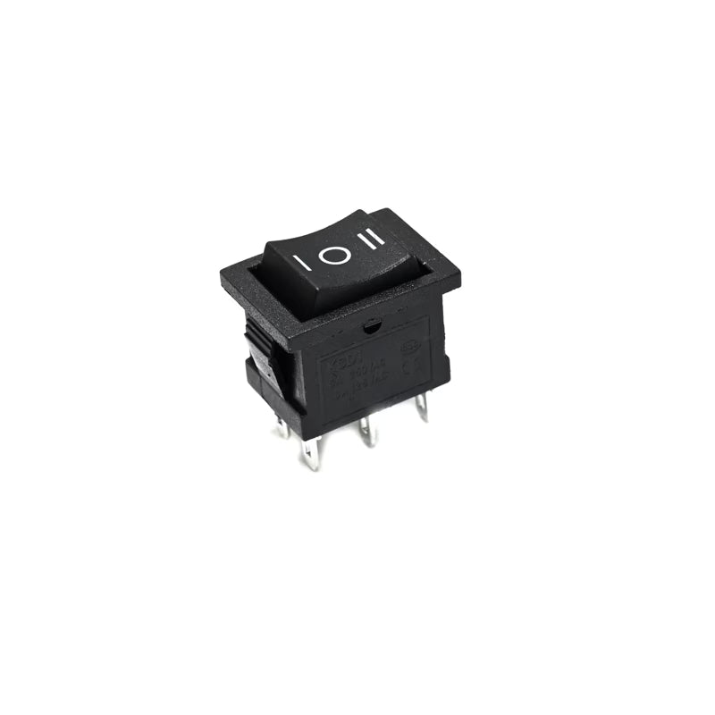 3 Way 6 Pin Rocker Switch On-Off-On | Copper Contact Panel Mount Switch for Electrical Control Panels & Appliances