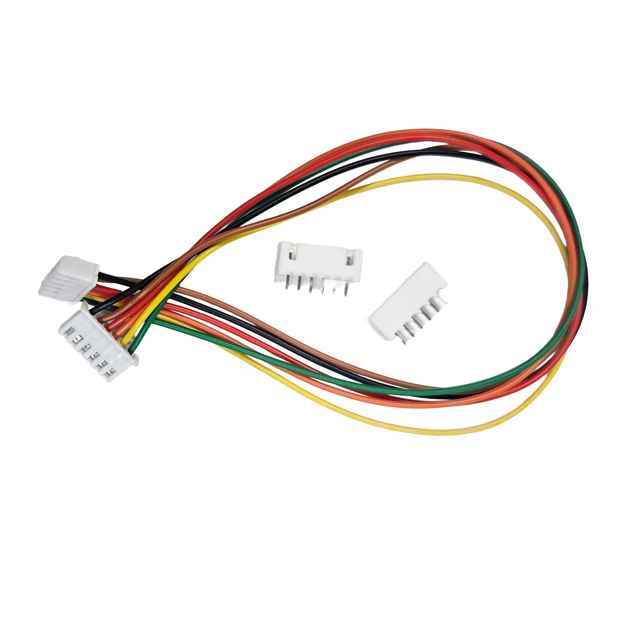 6 Pin RMC Double Side Double Base Wire Connector Cable for LED Strip, Sensors, DIY Electronics & Project Wiring