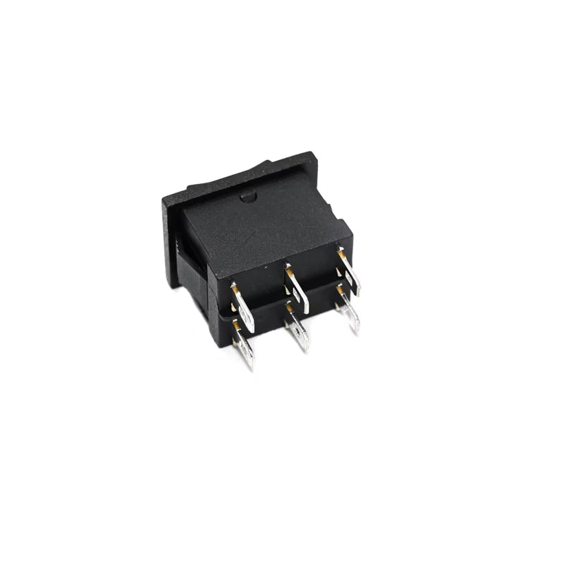 3 Way 6 Pin Rocker Switch On-Off-On | Copper Contact Panel Mount Switch for Electrical Control Panels & Appliances