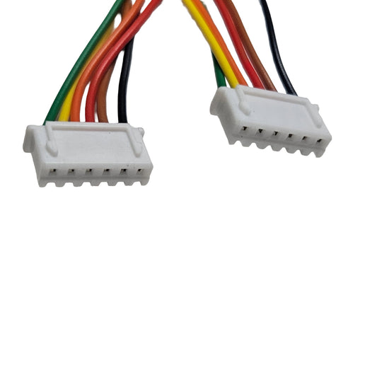 6 Pin RMC Double Side Double Base Wire Connector Cable for LED Strip, Sensors, DIY Electronics & Project Wiring