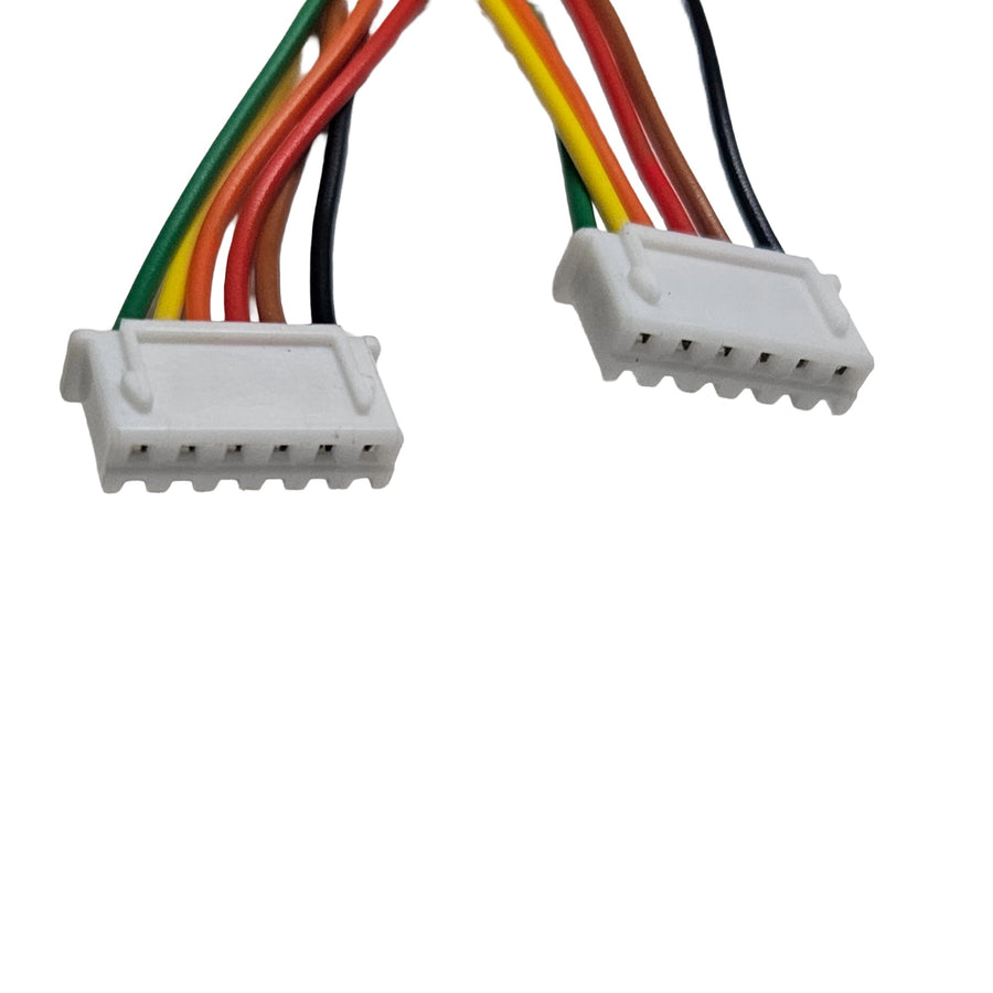 6 Pin RMC Double Side Double Base Wire Connector Cable for LED Strip, Sensors, DIY Electronics & Project Wiring