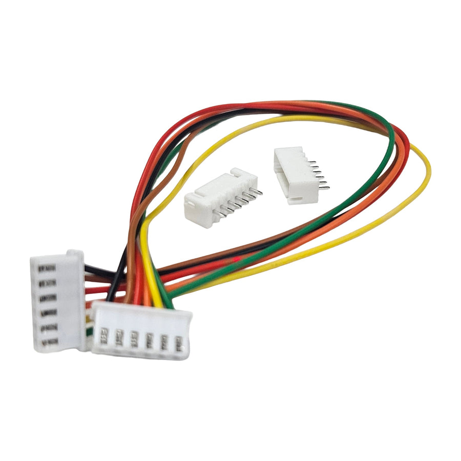 6 Pin RMC Double Side Double Base Wire Connector Cable for LED Strip, Sensors, DIY Electronics & Project Wiring