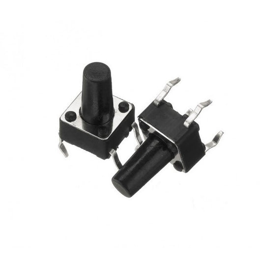 6x6x11mm 4 Pin Tactile Push Button Switch  | Momentary Normally Open (NO) PCB Mount Push Switch for Arduino, DIY Electronics & Robotics