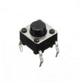 6x6x5mm 4 Pin Tactile Push Button Switch  | Momentary Normally Open (NO) PCB Mount Push Switch for Arduino, DIY Electronics & Robotics
