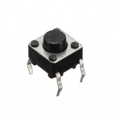 6x6x5mm 4 Pin Tactile Push Button Switch  | Momentary Normally Open (NO) PCB Mount Push Switch for Arduino, DIY Electronics & Robotics