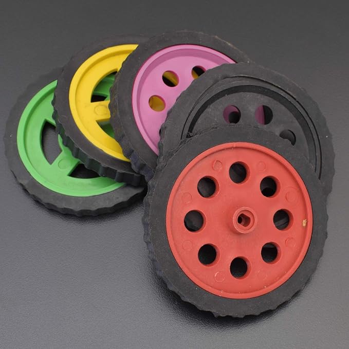 BO Slim Wheel 7cm x 1cm – Thin Rubber Tyre Wheel for BO Motor Robot Car