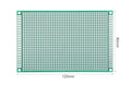 8x12cm Double Sided Green Dot Board PCB Prototype Board | FR4 Universal Perfboard