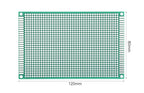 8x12cm Double Sided Green Dot Board PCB Prototype Board | FR4 Universal Perfboard