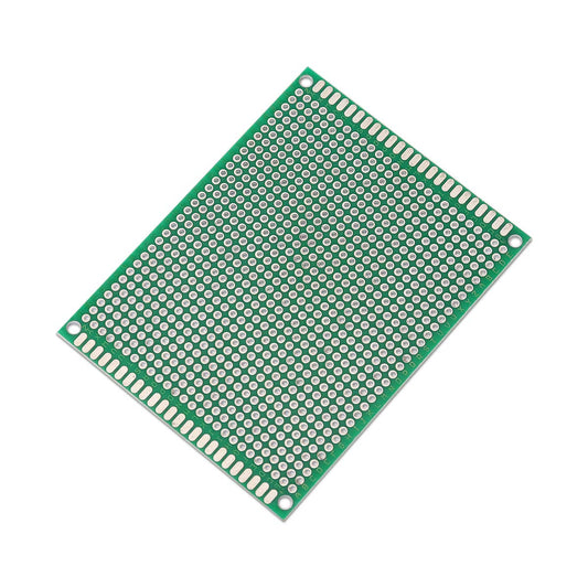 6x8cm Double-Sided Green Dot Board PCB Prototype Board | FR4 Universal Perfboard