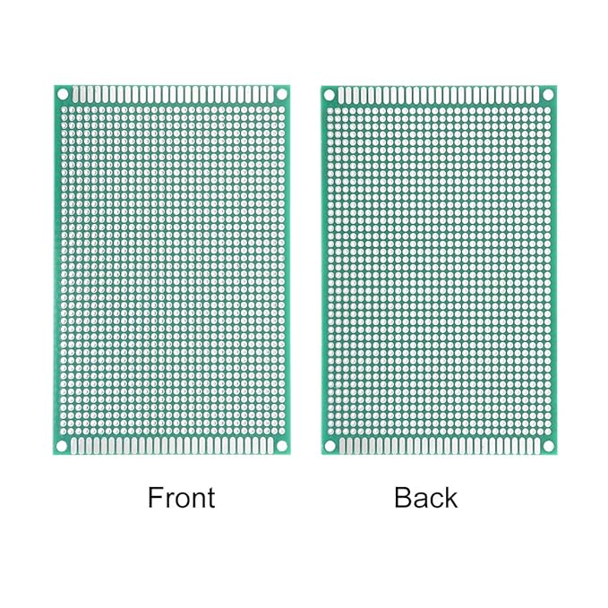 8x12cm Double Sided Green Dot Board PCB Prototype Board | FR4 Universal Perfboard