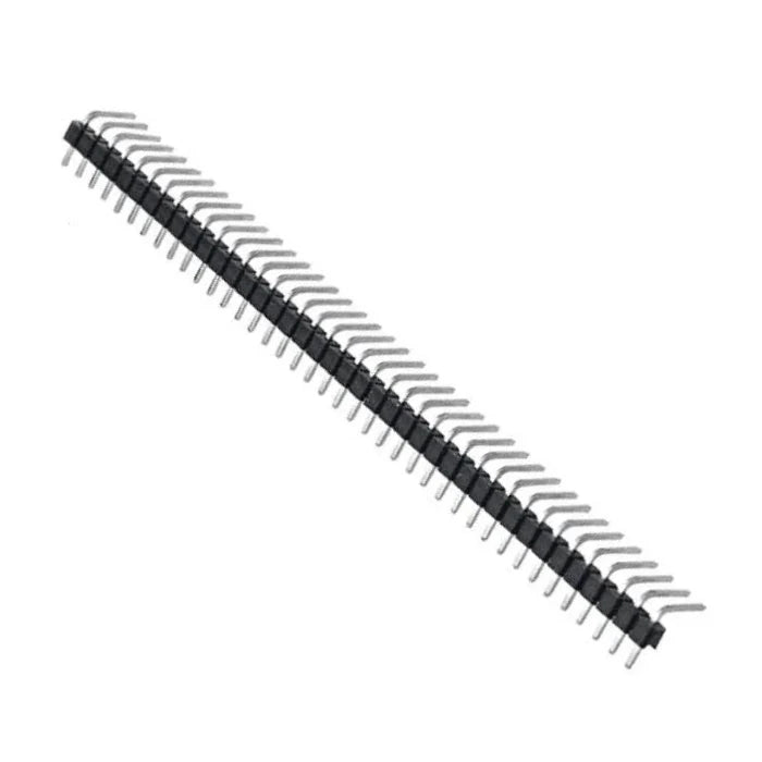 40x1 Male Berg Strip (90 Degree) Right Angle Header Pin Connector for PCB, Arduino, ESP32 & DIY Electronics