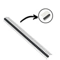 40x1 Male Berg Strip (90 Degree) Right Angle Header Pin Connector for PCB, Arduino, ESP32 & DIY Electronics