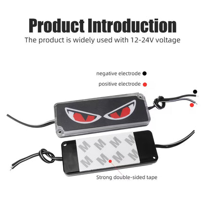 Motorcycle Decorative Cat Eye LED Tail Light 12V – Evil Eye / Demon Eye Rear Light for Bike, Scooter & EV