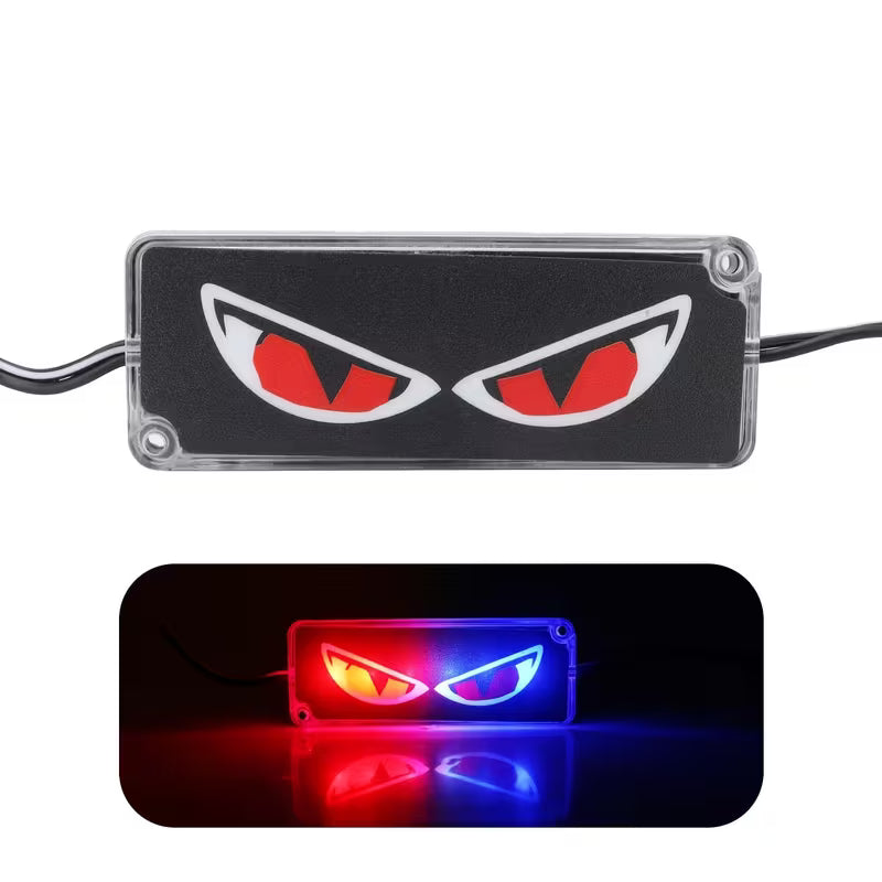 Motorcycle Decorative Cat Eye LED Tail Light 12V – Evil Eye / Demon Eye Rear Light for Bike, Scooter & EV