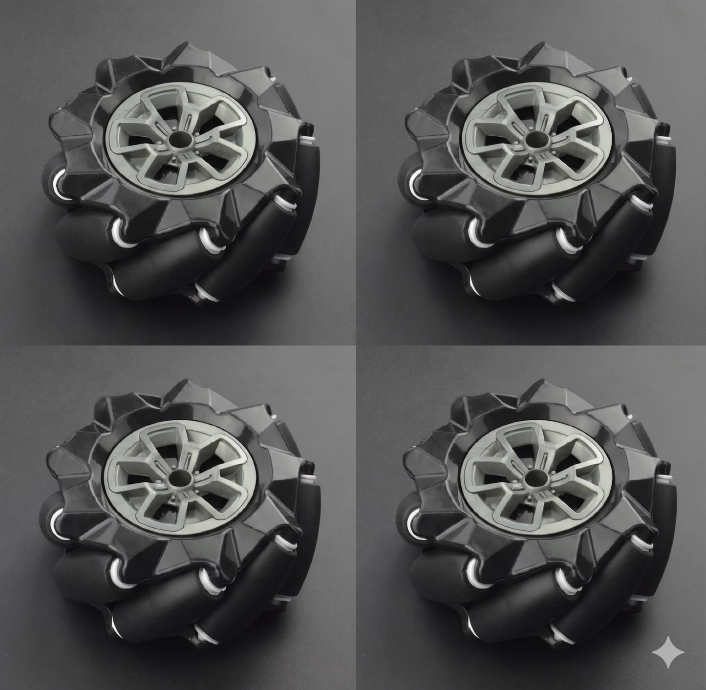 97mm Mecanum Wheels Set (Left + Right) (4 Wheels) with Metal Coupling | Omni Directional Wheels for Arduino, Raspberry Pi Robot Car