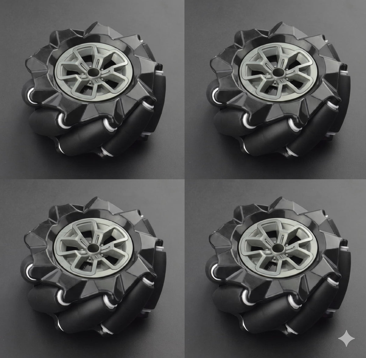 97mm Mecanum Wheels Set (Left + Right) (4 Wheels) with Metal Coupling | Omni Directional Wheels for Arduino, Raspberry Pi Robot Car