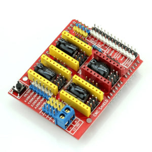 CNC shield board for Arduino with stepper motor driver slots and GRBL compatibility for DIY CNC machines