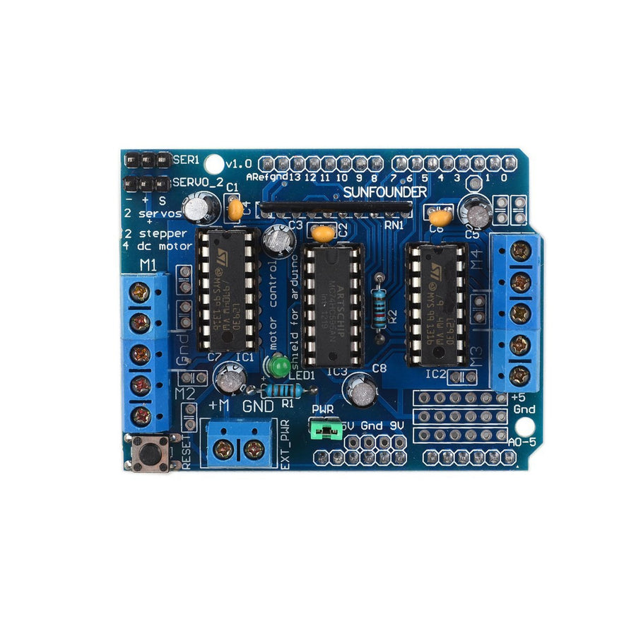Arduino CNC Shield expansion board for stepper motor control and GRBL-based CNC projects