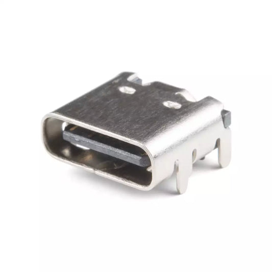 Type C Female Charging Port USB Connector | USB Type-C 2 Pin/6 Pin Female Socket for Battery Charging, DIY Electronics & PCB Projects