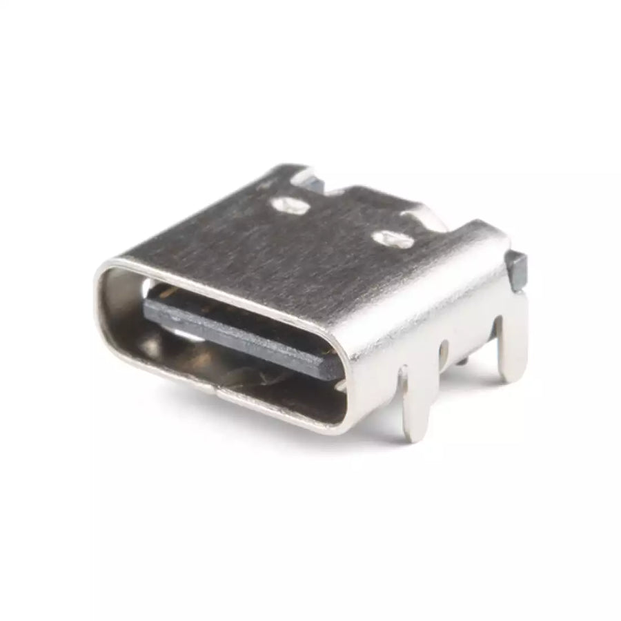 Type C Female Charging Port USB Connector | USB Type-C 2 Pin/6 Pin Female Socket for Battery Charging, DIY Electronics & PCB Projects