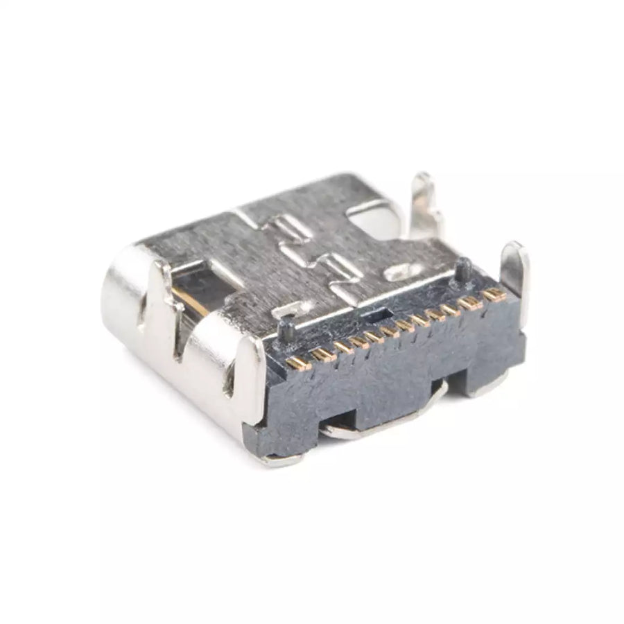 Type C Female Charging Port USB Connector | USB Type-C 2 Pin/6 Pin Female Socket for Battery Charging, DIY Electronics & PCB Projects