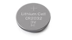 CR2032 3V lithium coin cell battery for watches, calculators, and small electronics