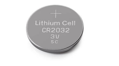 CR2032 3V lithium coin cell battery for watches, calculators, and small electronics