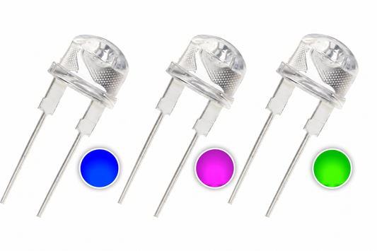 8mm Mixed Color LED (Pack of 5) | Assorted Through Hole LEDs for Arduino, DIY Electronics & Indicator Projects