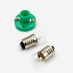 Miniature Mini Bulb with Holder – Small Screw Type Bulb Holder Set for School Science Projects & DIY Electrical Experiments