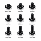Tactile Push Button Switch Assorted (Pack of 5) – 6x6mm PCB Momentary Switch for DIY Electronics