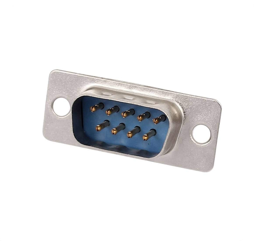 DB9 male connector for serial communication and RS232 interfaces