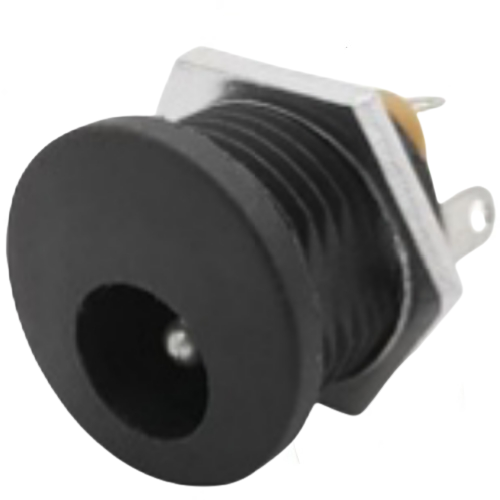 DC Power Socket Female Panel Mount 5.5x2.1mm Round Chassis Connector with Nut