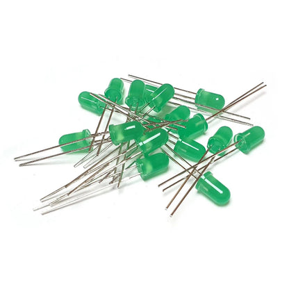5mm LED – (Green) Pack of 5 | Light Emitting Diode (LED) High Brightness Round LED for Arduino, DIY Electronics & Indicator Applications