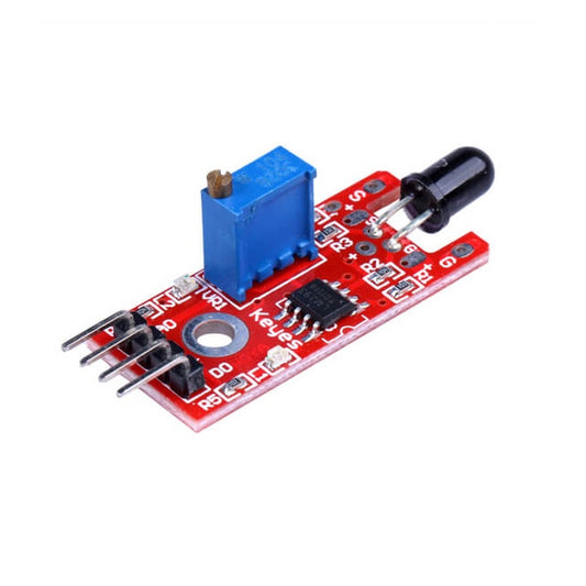 KY-026 Flame Sensor Module | IR Fire Detection Sensor | Adjustable Flame Detector Module with Analog & Digital Output for Arduino, ESP8266, ESP32, Raspberry Pi & DIY Electronics Projects