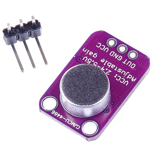 MAX4466 Electret Microphone Amplifier Module with Adjustable Gain