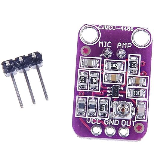 MAX4466 Electret Microphone Amplifier Module with Adjustable Gain