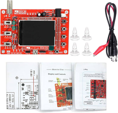 DSO138 DIY Oscilloscope Kit with 2.4 inch color screen and components